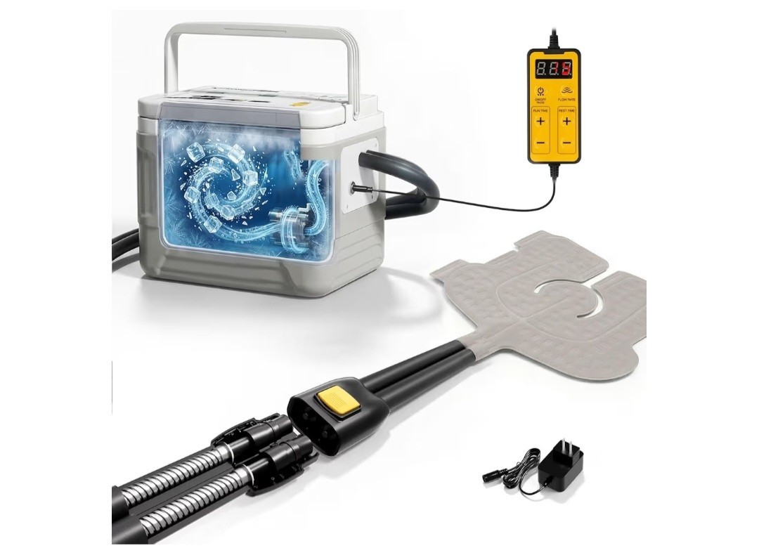 Knee Cold Therapy System Ice Machine Kit for Knee Pain Relief With S.S. Hose NEW