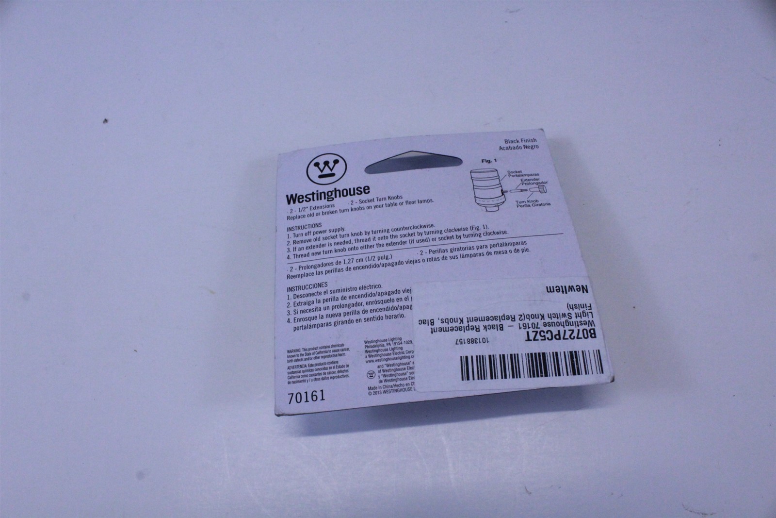 Westinghouse 70161 Black Replacement Light Switch Knob 2 in Pack
