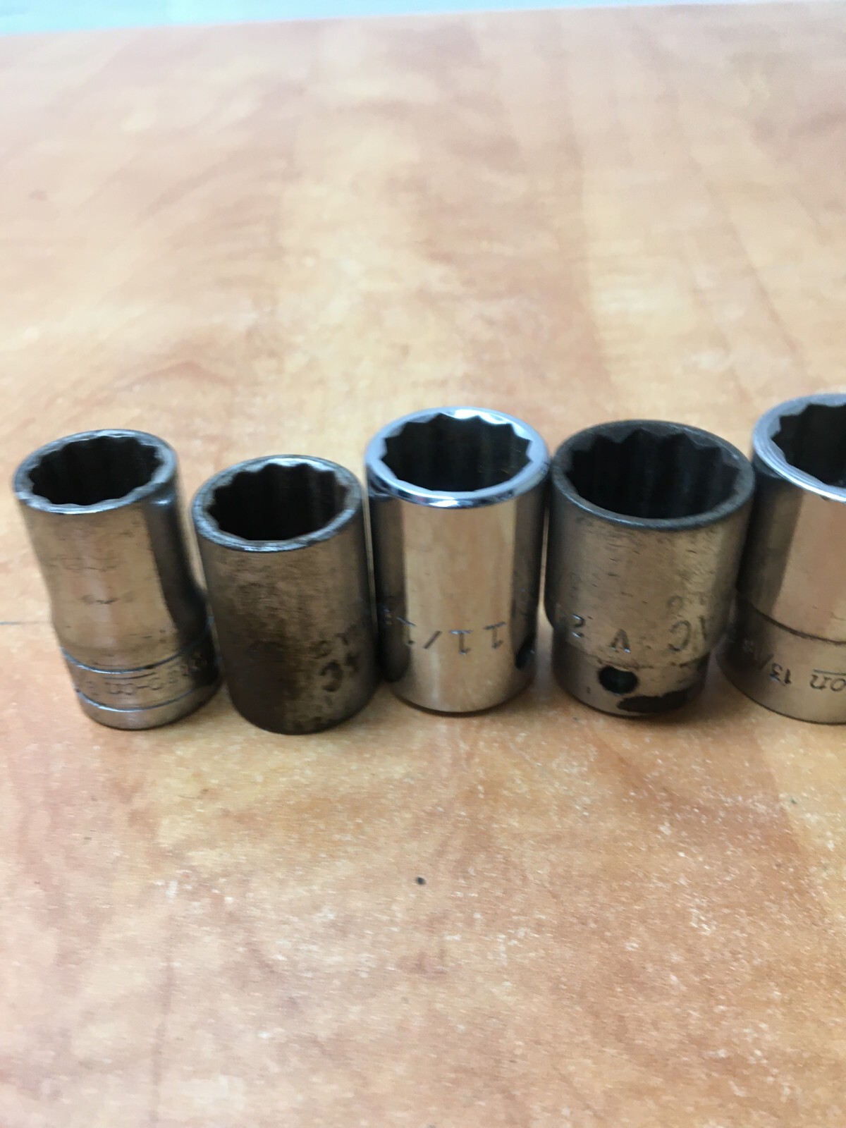 MAC Tools & Snap On 1/2" Drive SAE Shallow 10pc Socket Set 9/16" to 1-1/8"