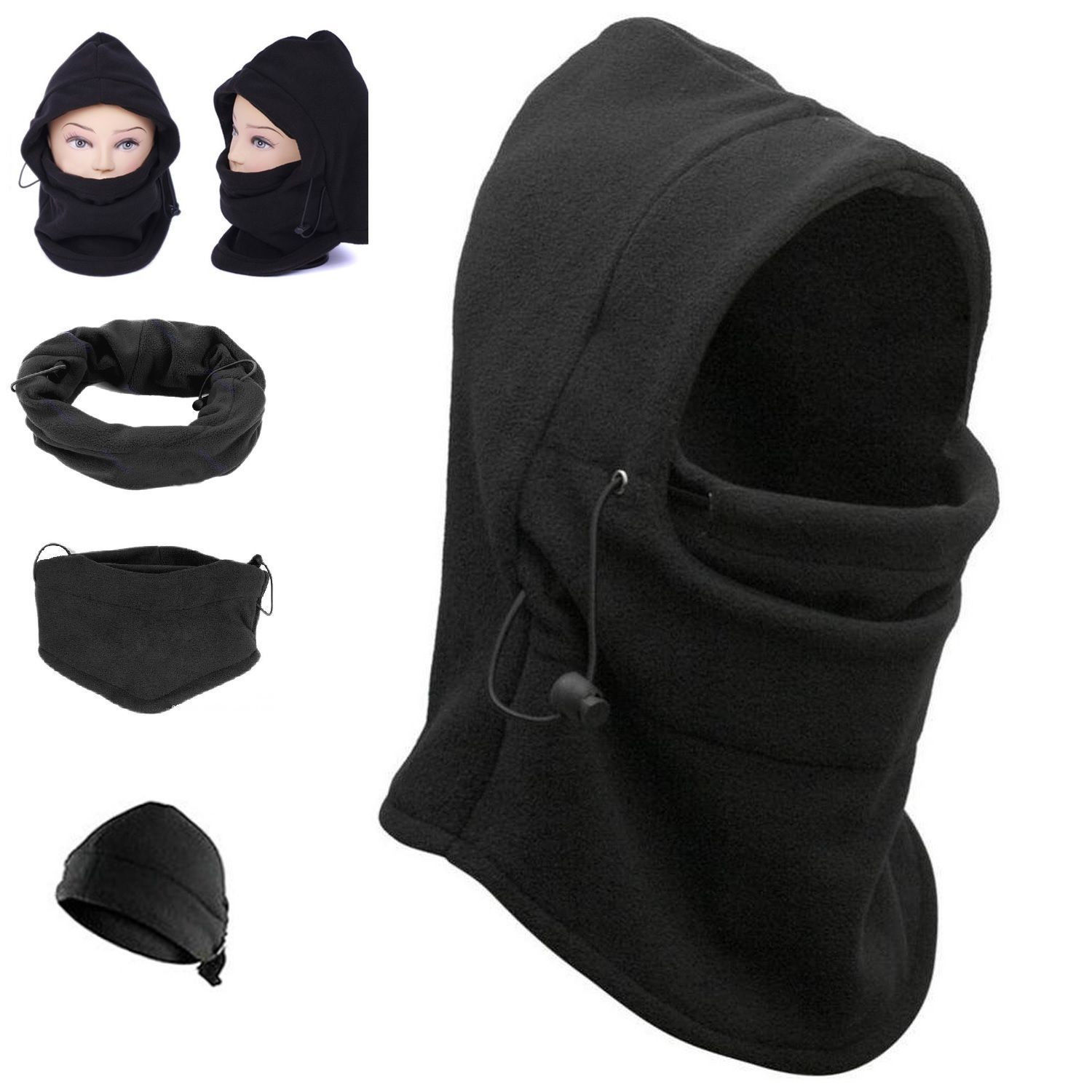 FAST Windproof Thermal Fleece Neck Warm Balaclava Ski Face Mask for Cold Weather