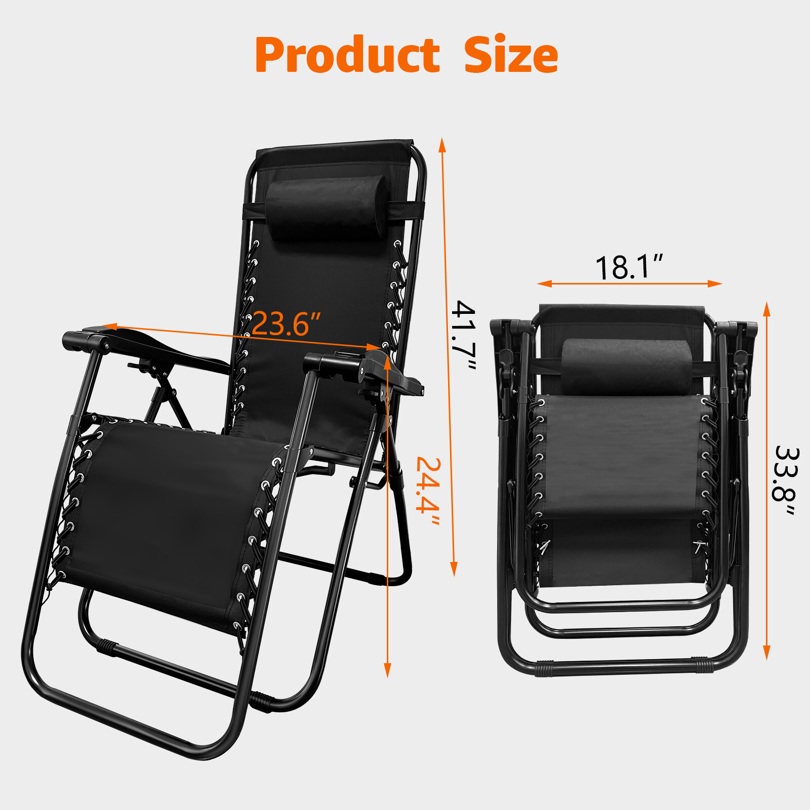 Zero Gravity Bunk Chair - Stackable Space-Saving Design for Small Balconies