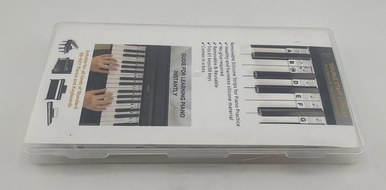Piano Notes for Beginners Removable 88-Key Labels 61-Key Silicone Keyboard Note