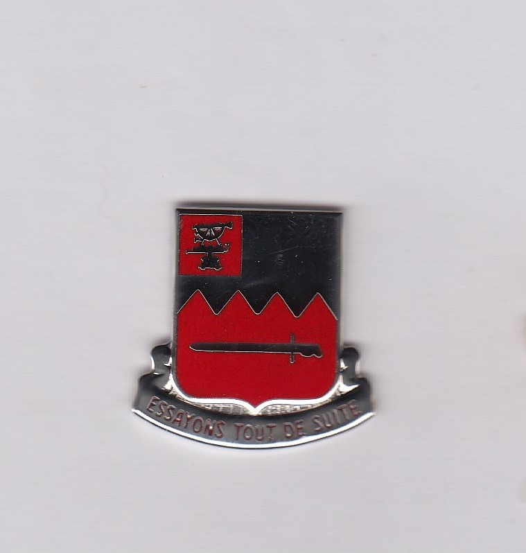US Army 397th Engineer Battalion DUI crest c/b clutchback badge G-23