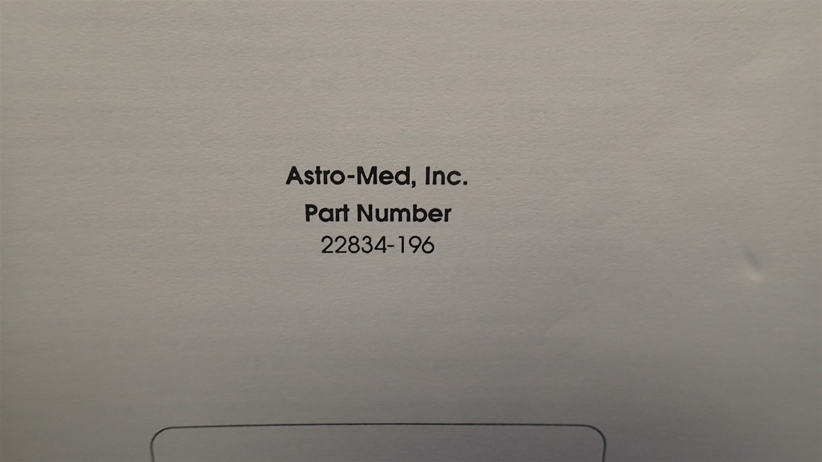 ASTRO-MED MT-95000/MT-96000 HOST CONTROL OPERATION MANUAL