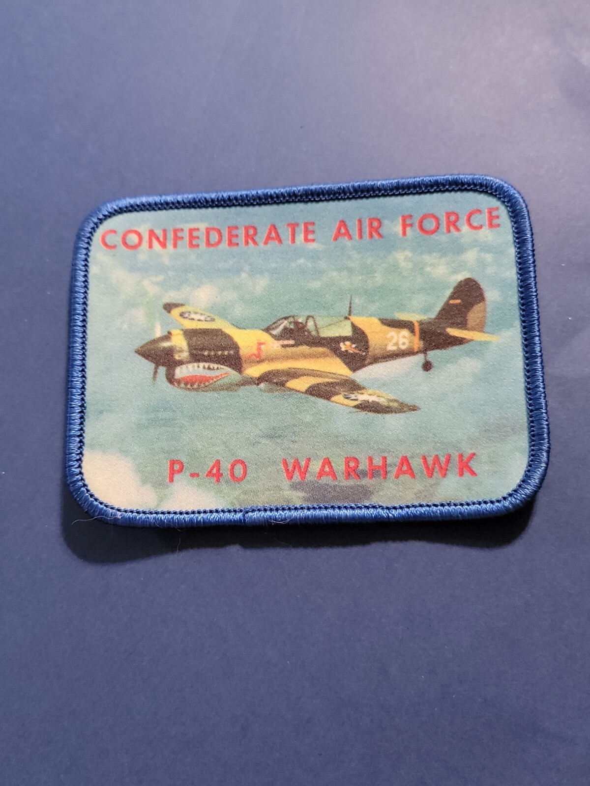 CONFEDERATE AIR FORCE PATCH; P-40 WARHAWK Vivid Colors; Rare