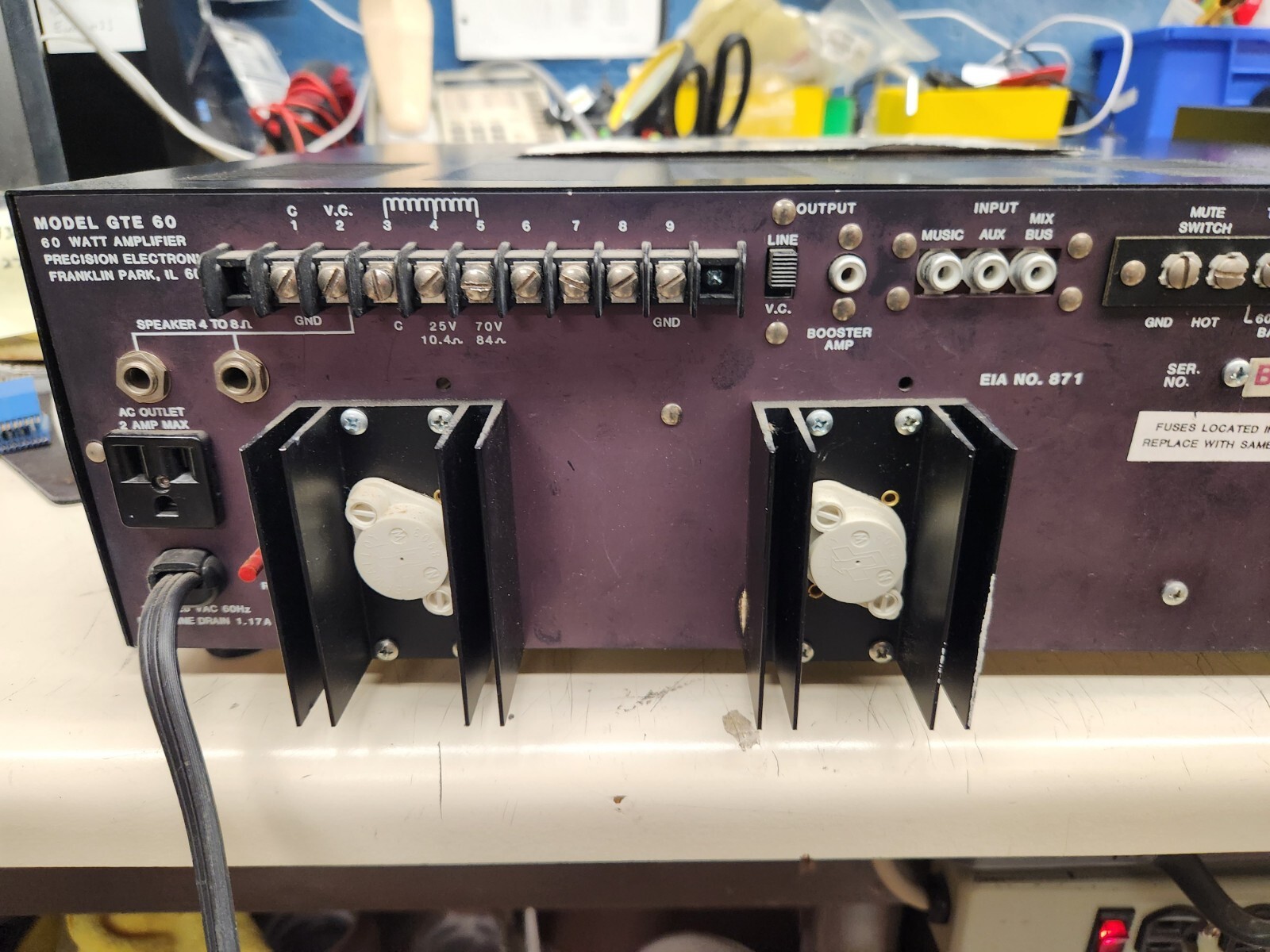 Grommes Precision Amplifier Model GT 60 TESTED WORKING