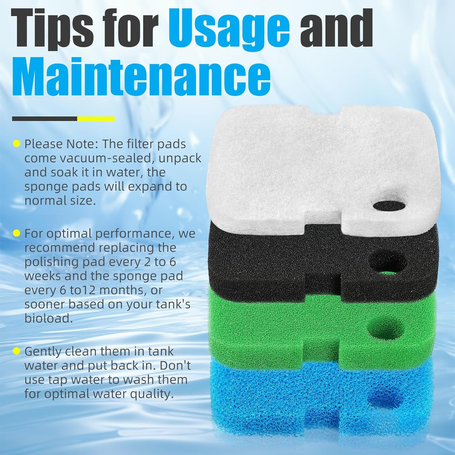 Replacement Canister Filter Pads Compatible with Cascade 700/1000 CCF2UL/CCF3UL