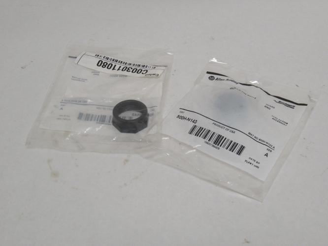 188942 New-No Box; Allen-Bradley 800H-N143 Lot-2 Push Button Guard Rings; 30mm