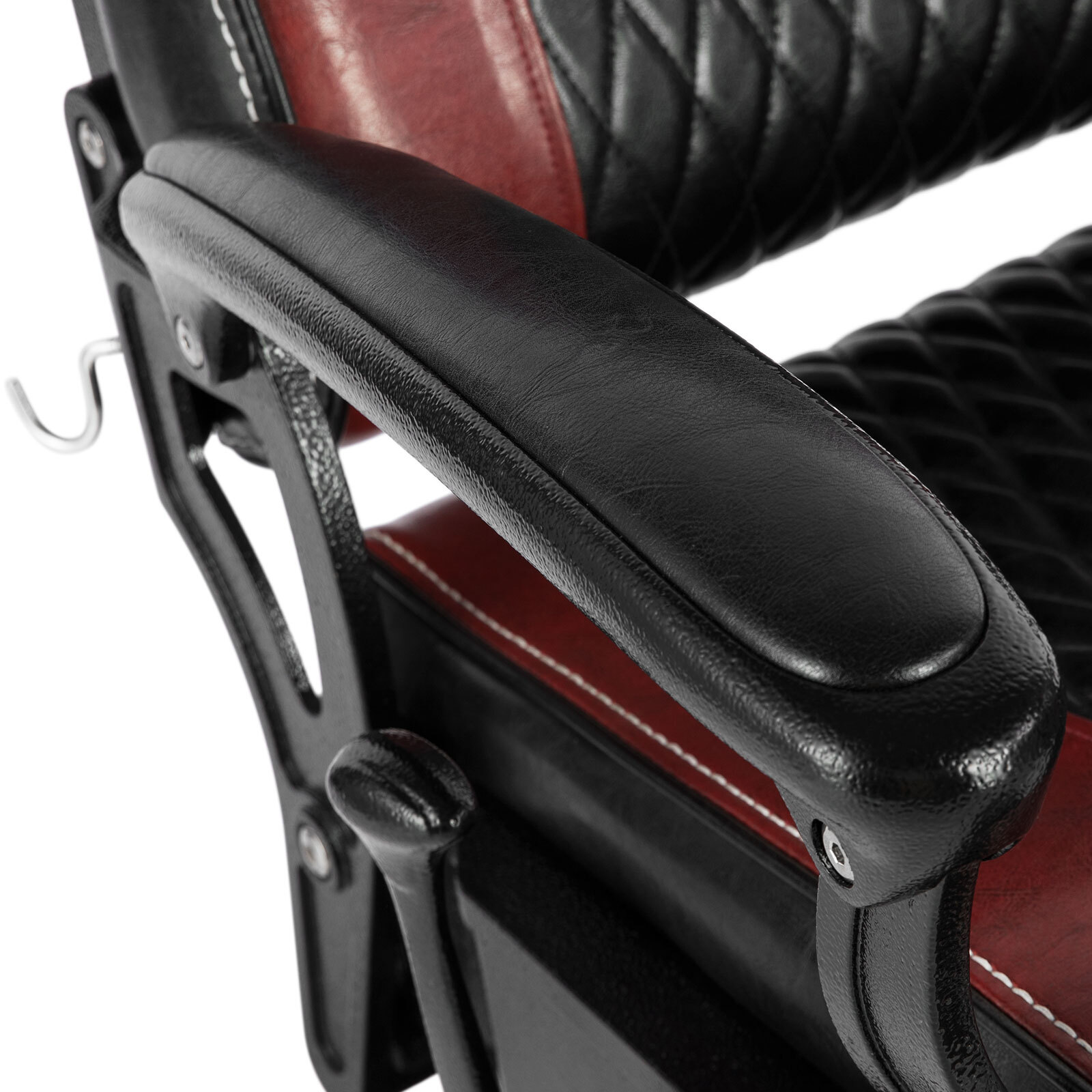 Black+Red Vintage Recline All Purpose Hydraulic Barber Chair Salon BeautyStyling