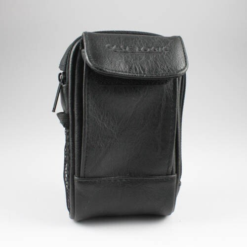 Case Logic - Faux Leather Case Pouch for Small Camera 5" x 4.5" x 2.75"