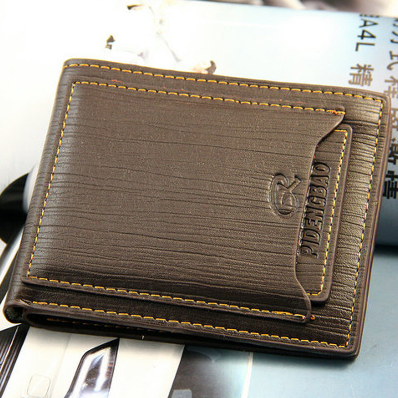 Stylish Men's Bifold Leather Credit ID Card Holder Wallet Purse Money Bag Clutch