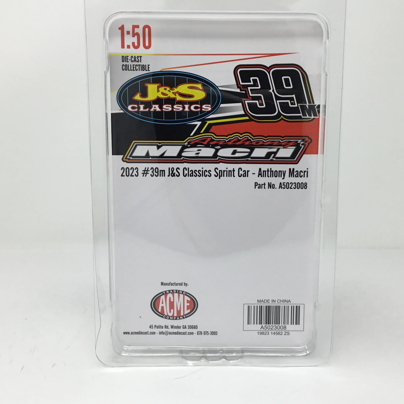 Anthony Macri 2023 J&S Classics Sprint Car 1:50 Diecast