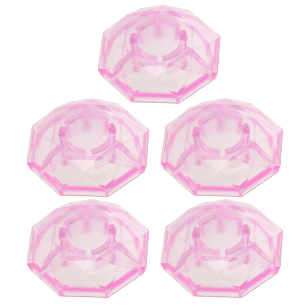5Pcs Pink Guitar Effect Pedal Footswitch Caps Durable Plastic Covers for Guitar