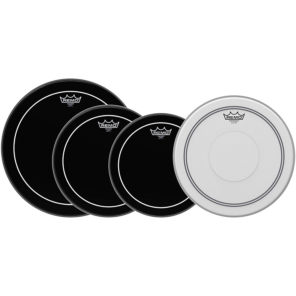Remo Ebony Pinstripe Drumheads ProPack