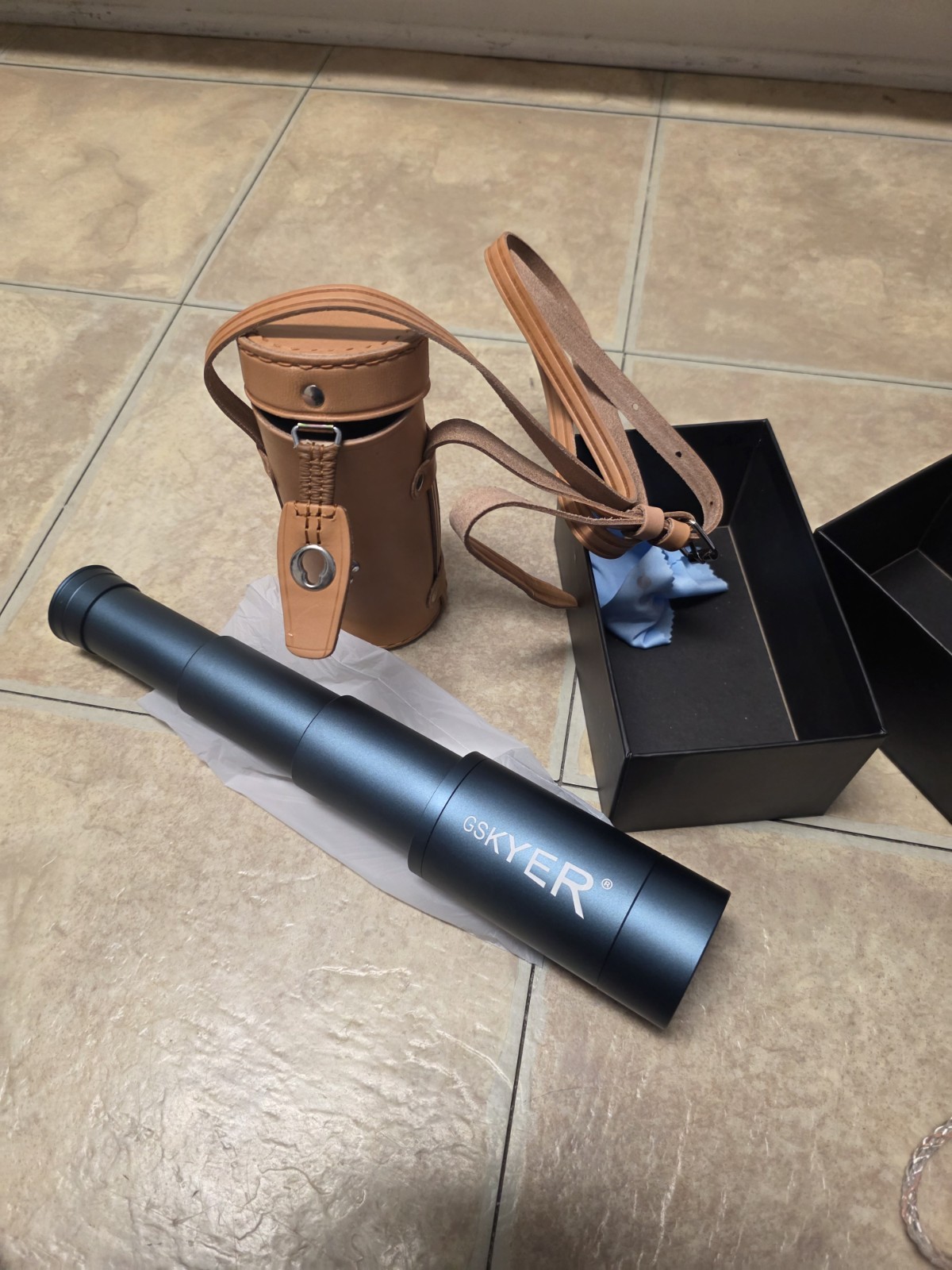 Gskyer 25x50 Compact Monocular Roof Prism Fully Multi-Coated, Black w/ Case