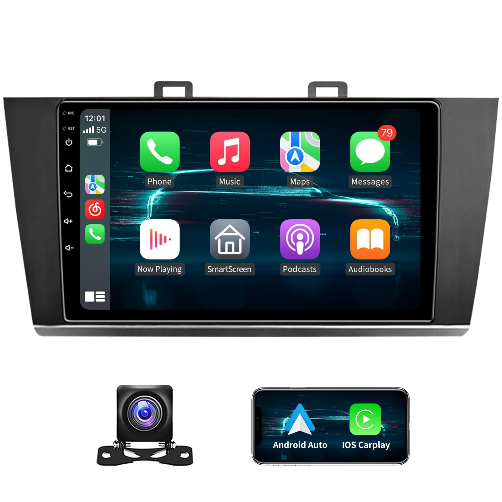 4 core 64G Carplay Android Car Stereo Radio For 2015-2018 Subaru Legacy Outback