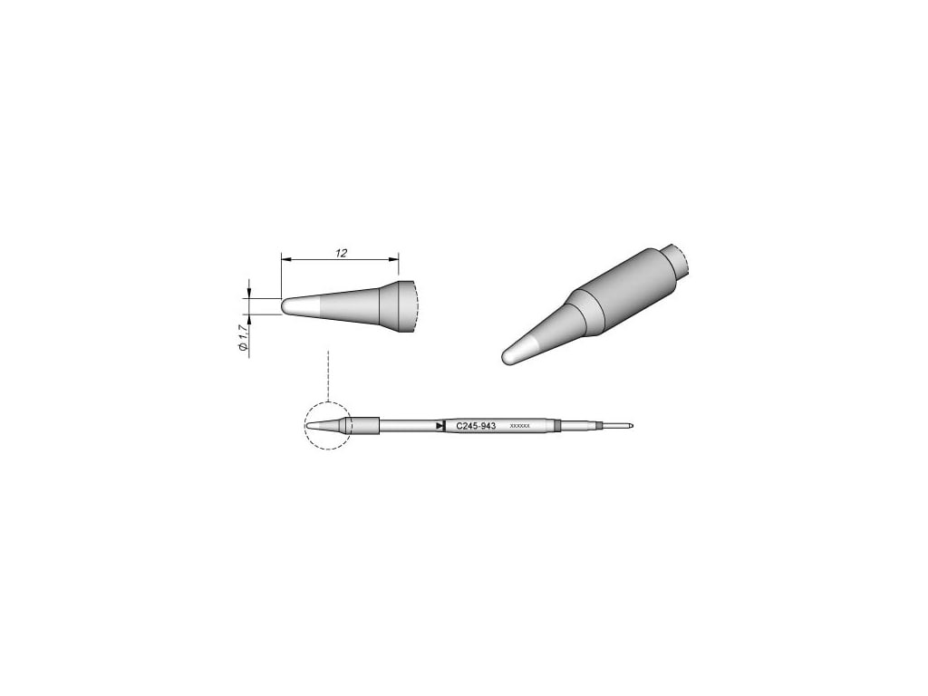 JBC C245943 - Cartridge Conical 1.7mm