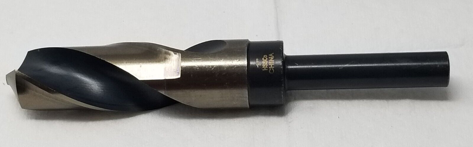 Reduced Shank Drill Bit 1'' Dia, 1/2'' Shank Dia, 118° Angle, Cobalt