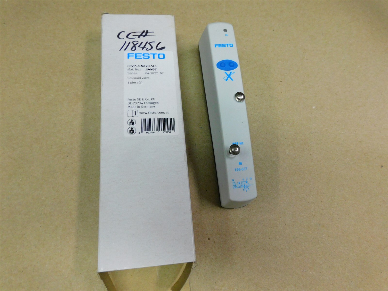 FESTO 196657 CDVI50MT2H5LS 5/2 MONOSTABLE Air Solenoid VALVE NEW