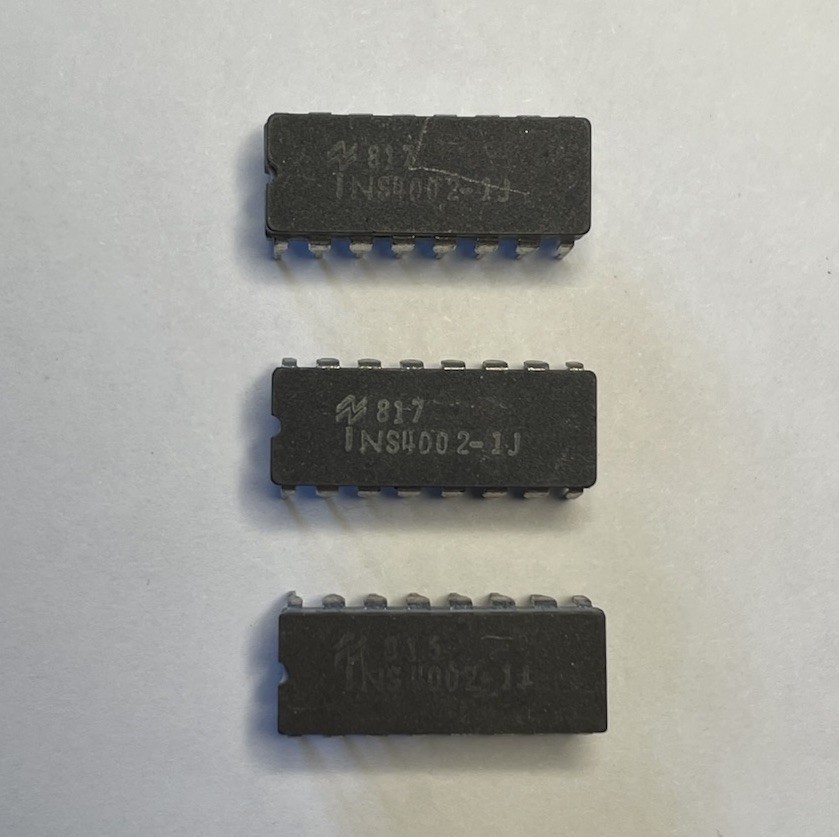 3x NOS Vintage National Semiconductor INS4002-1J MOS RAM Rare Ceramic