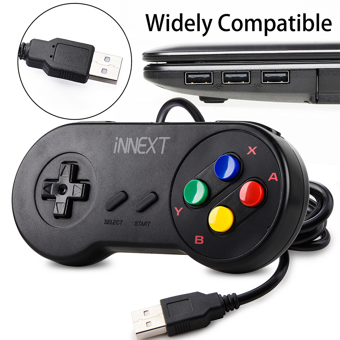 Wired SNES USB Controller GAME PAD Joystick For PC Window MAC OS X Raspberry PI