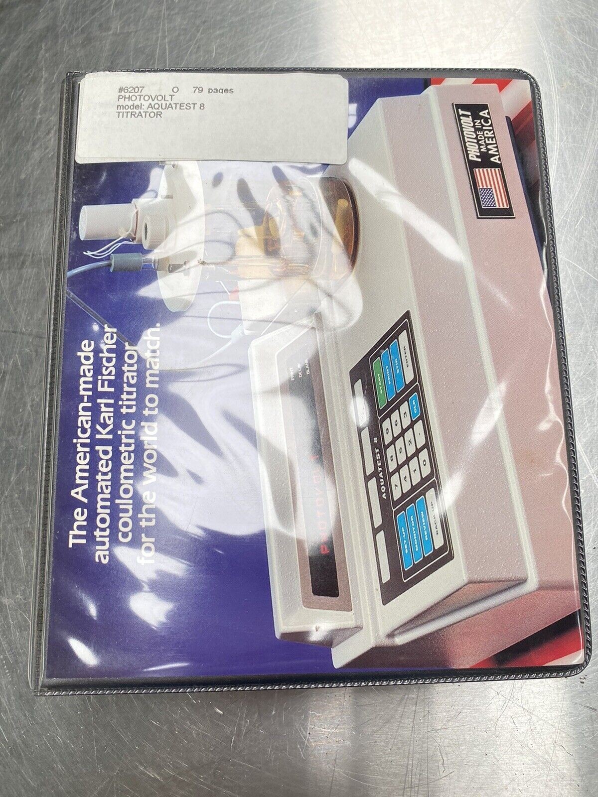 Photovolt Aquatest 8 Coulometric Moisture Analyzer - Manual / Users Guide