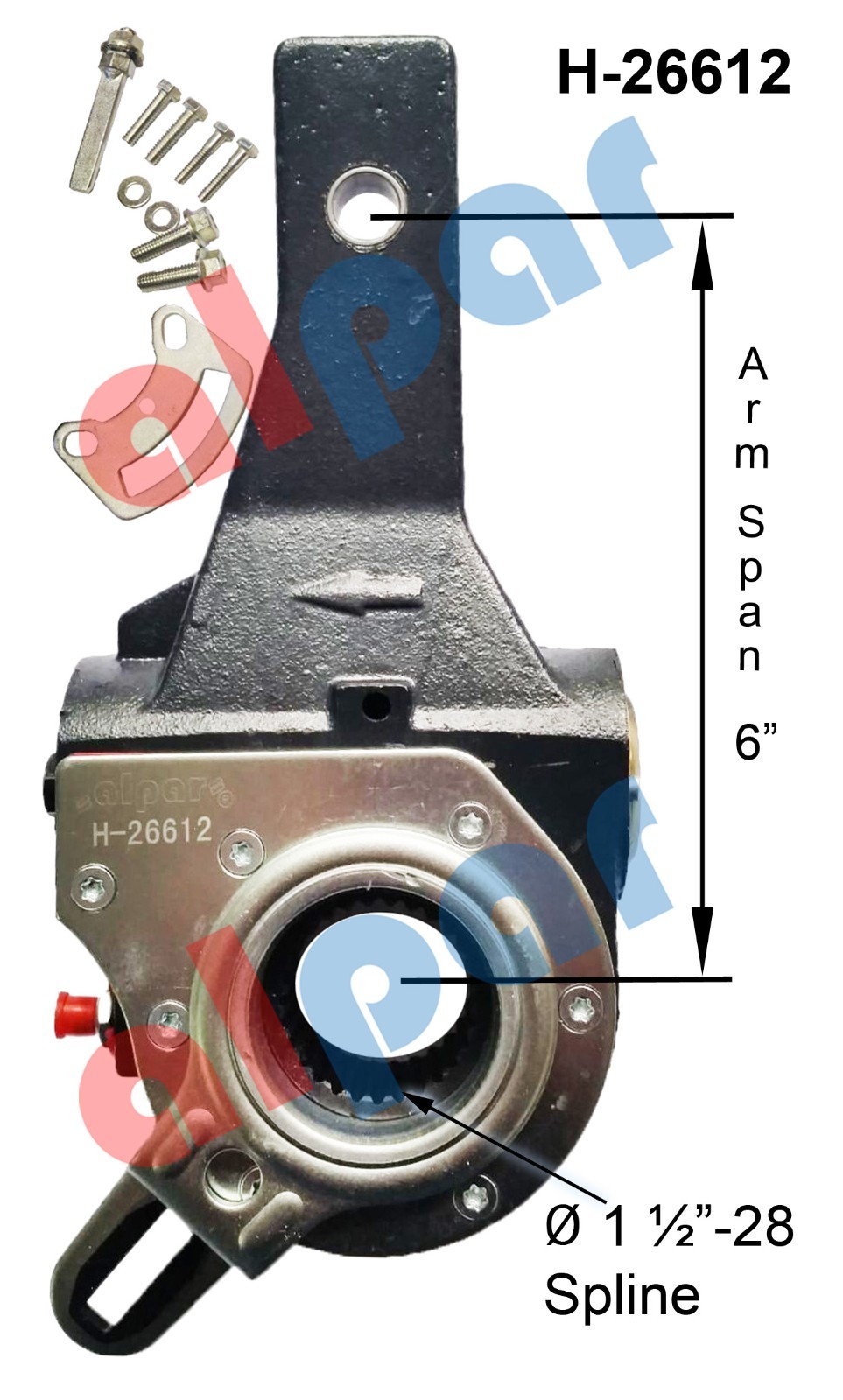 28 Spline 6" Self Setting Automatic Slack Adjuster Replaces Haldex 40020212