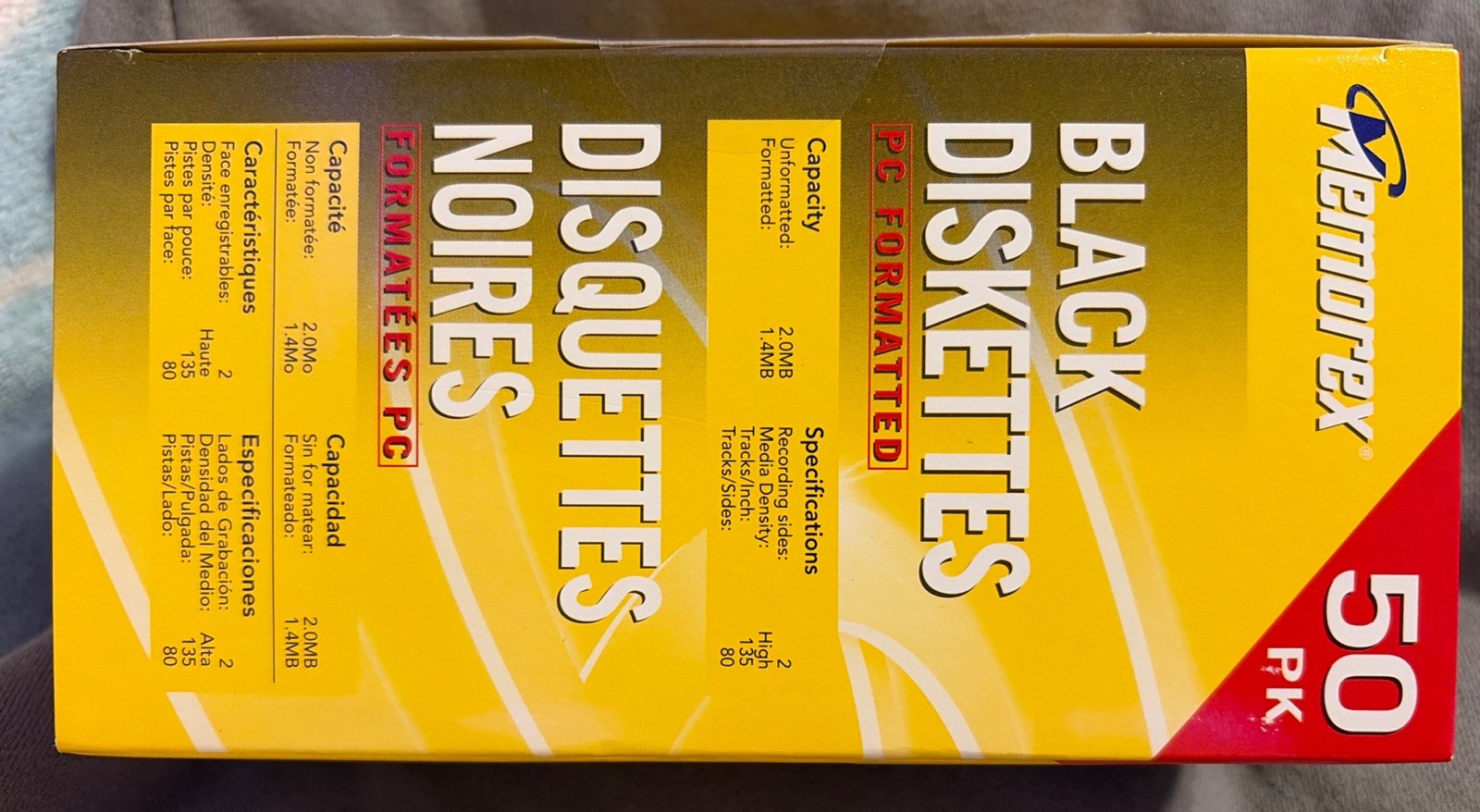 50 Pack Memorex 3.5" Computer Diskettes HD New Unopened