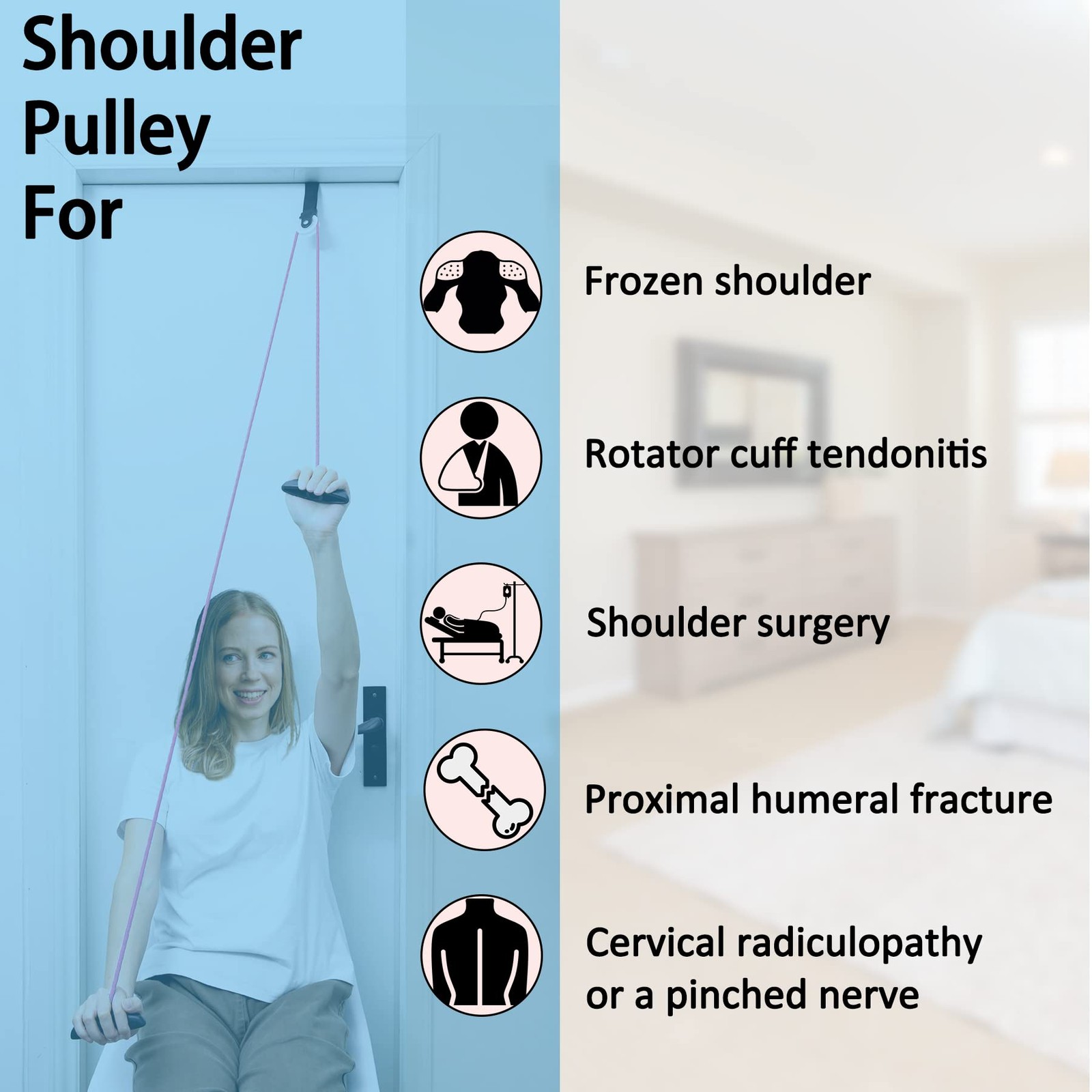 Shoulder Pulley Over The Door Physical Therapy System, Exercise