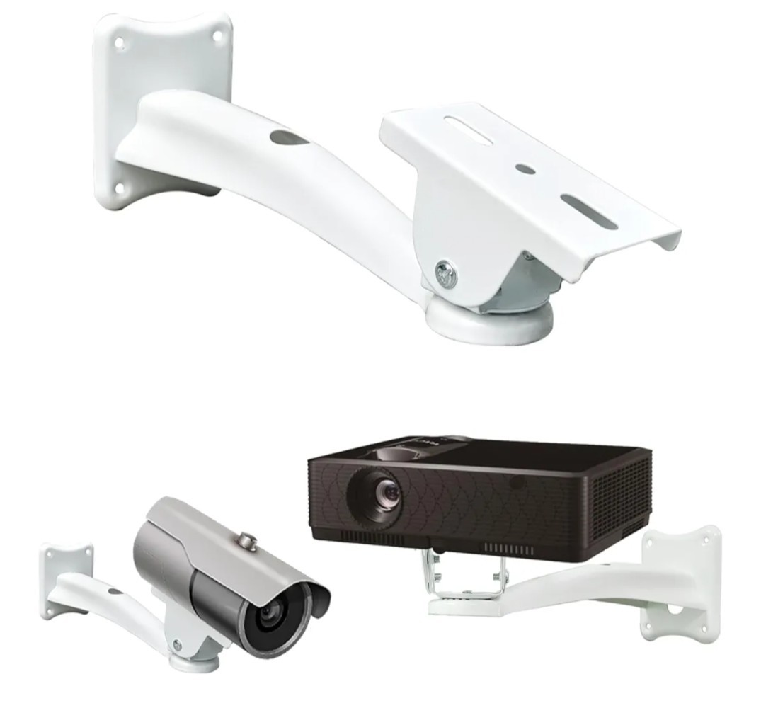 Universal Outdoor Wall Mount durable Adjustable Bracket CCTV Camera White Stand
