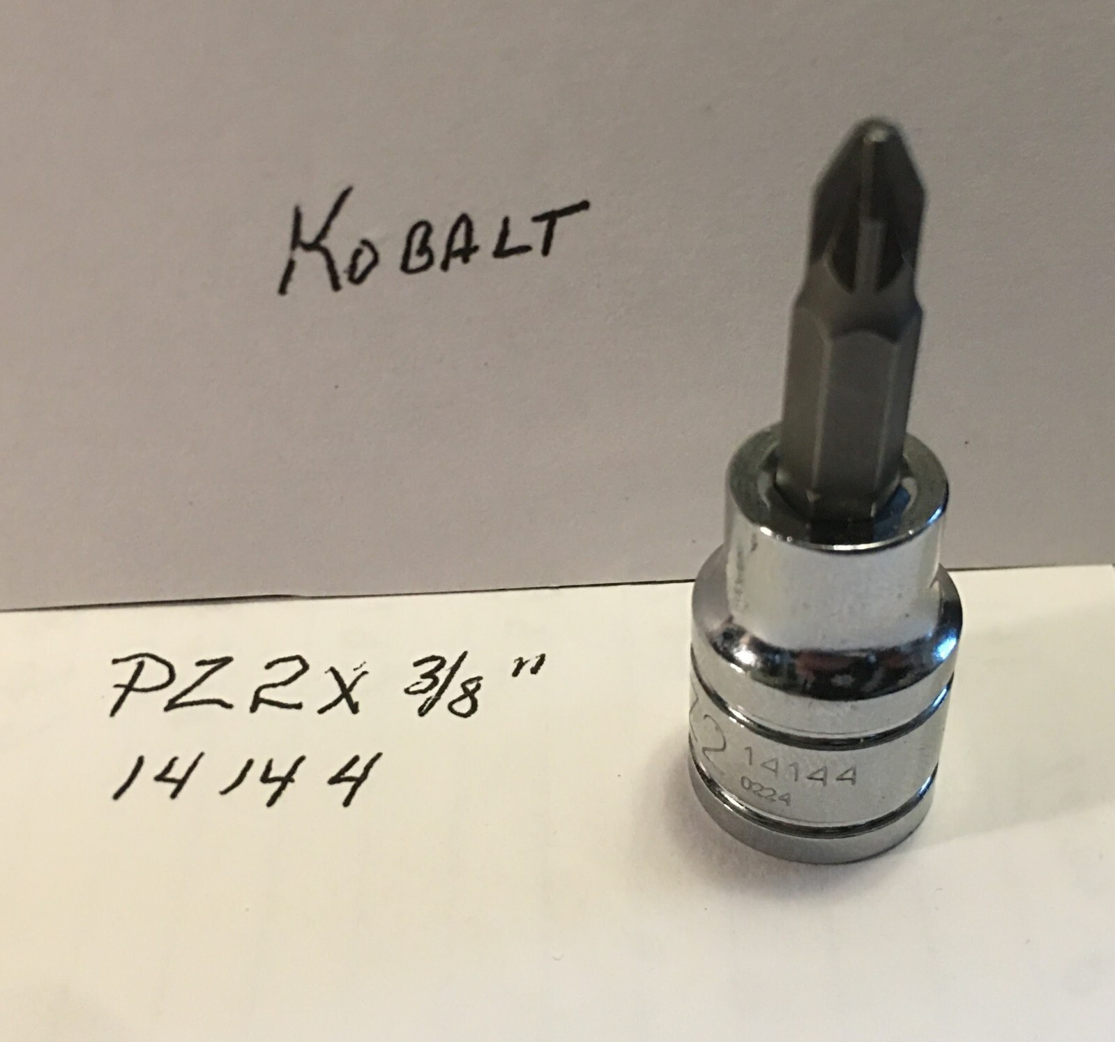 Kobalt PZ2 x 3/8" Dr Phillips Bit Socket 14144 Free USA Shipping