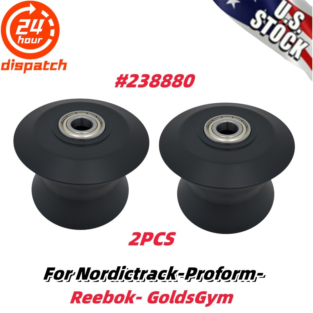 2pcs Elliptical For Gold's Gym Cross Trainer 510 238880 Roller Wheel Repalcement