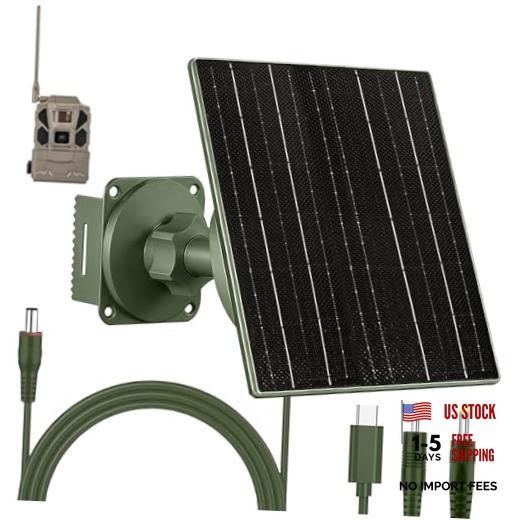 10W Solar Panel with 10400mAh Battery for Trail Cameras | 6V and 12V
