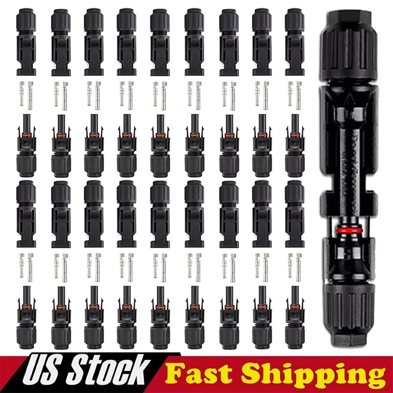 5-100Pcs Male Female Wire Cable Connector Set Solar Panel Waterproof Connectors