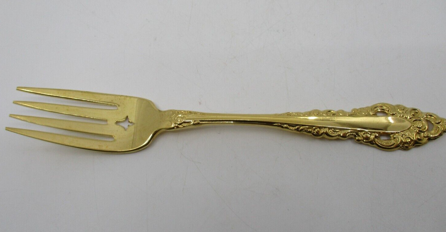 ONEIDA STAINLESS GOLDEN ROYAL GRANDEUR SALAD FORK  - 6 3/4"  01S