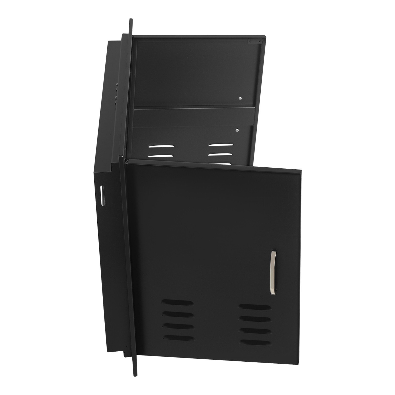 Double Door Kitchen Pantry Storage Cabinet in Steel, 76??53 cm