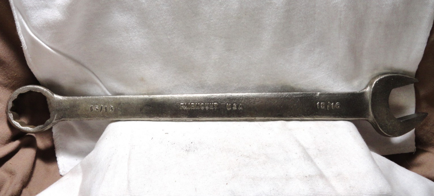 COMBINATION WRENCH FAIRMOUNT USA 15/16" NICE WRENCH NO MARKINGS FAST SHIP