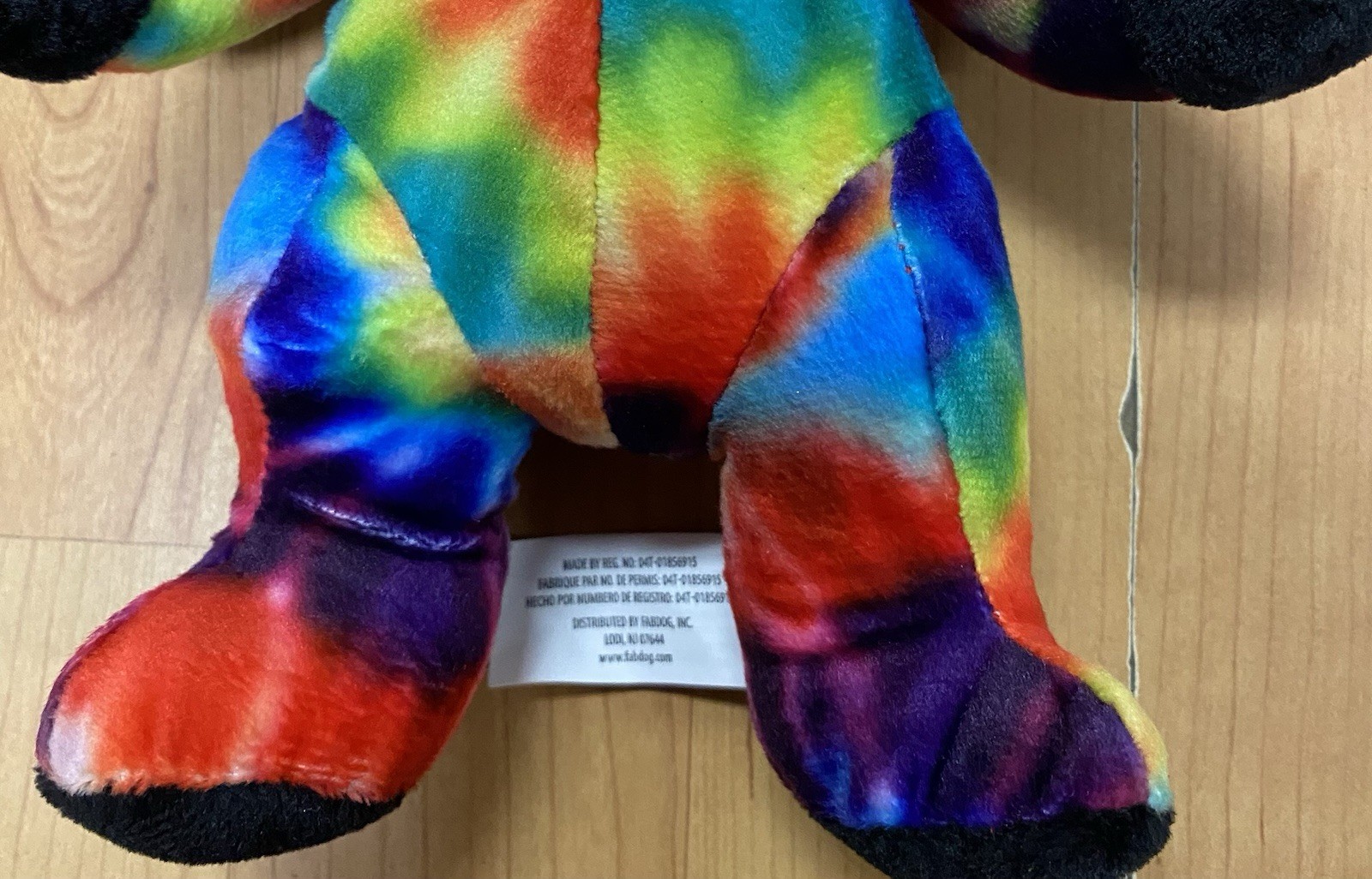 Grateful Dead Dancing Tie Dye Bear Medium Plush Dog Toy