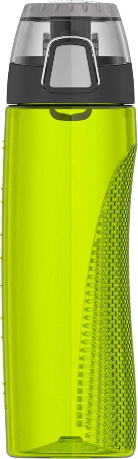 Durable 24oz Tritan Hydration Bottle - Smart Water Intake Meter, Lime Green