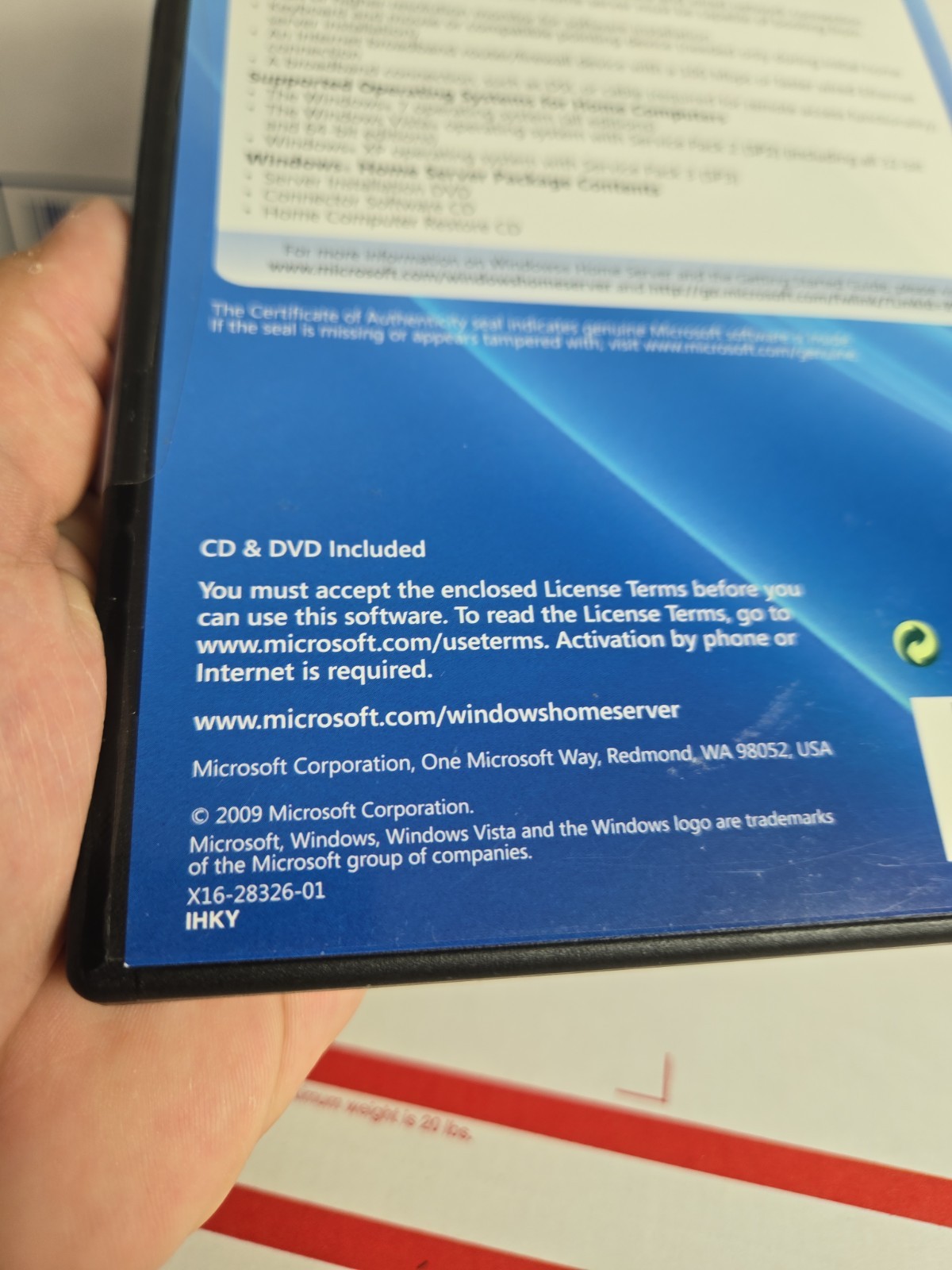 NEW-Windows Home Server 2009 OEM Software DVD with Product Key