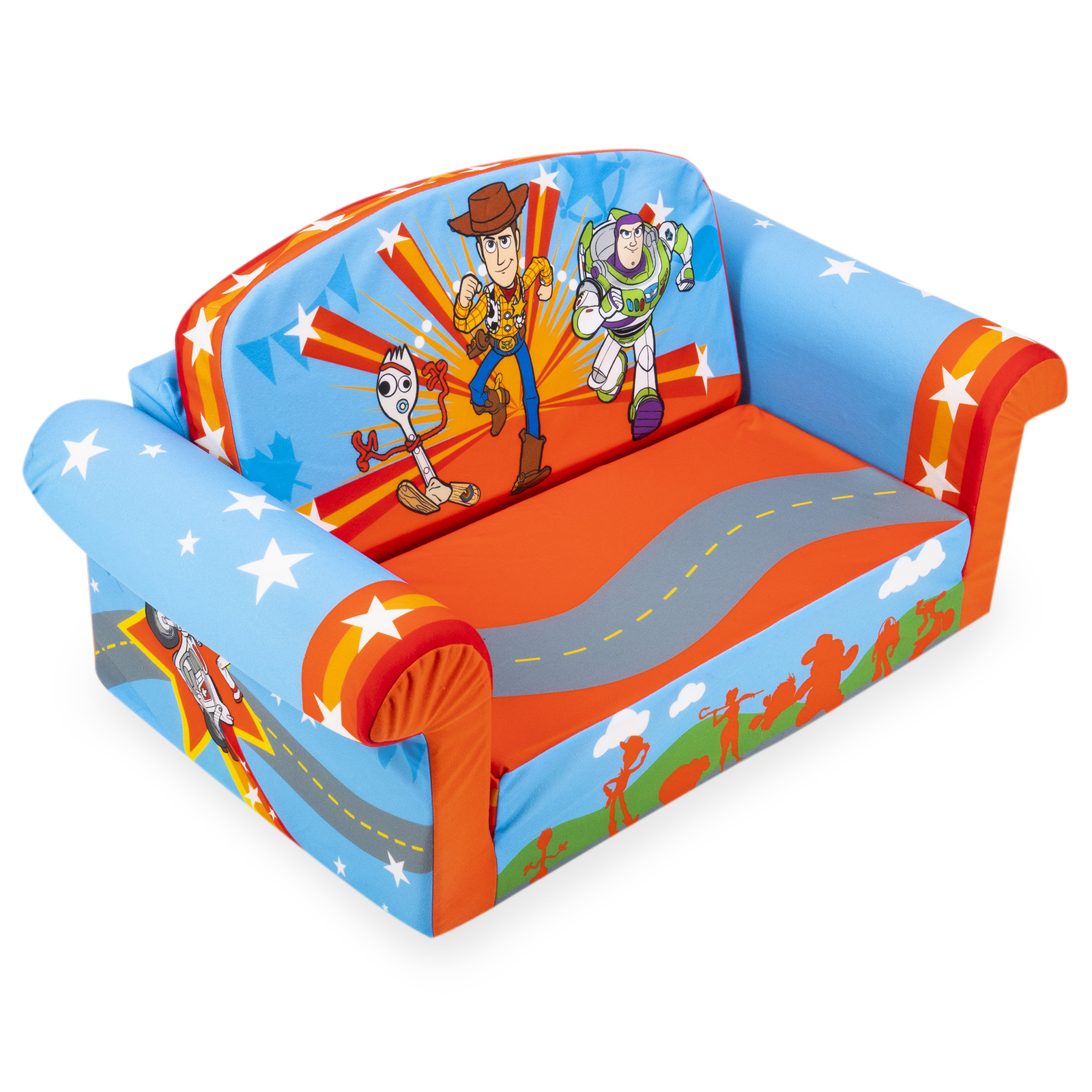 Marshmallow Furniture Kids 2-in-1 Flip Open Foam Compressed Sofa, Toy Story 4
