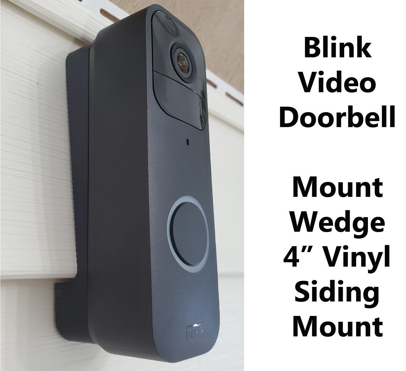 Blink Video Doorbell Angle Adjustment Mount Wedge 4" Vinyl Siding Mount