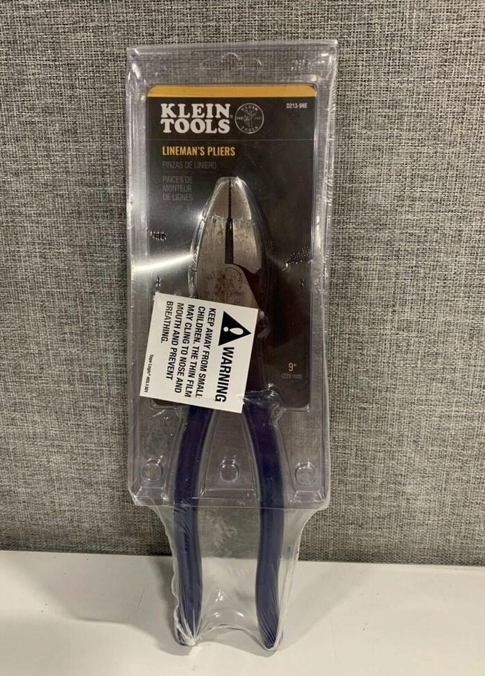 Klein Tools D213-9NE - 9" High Leverage Side Cutting Pliers Lineman's Pliers NEW