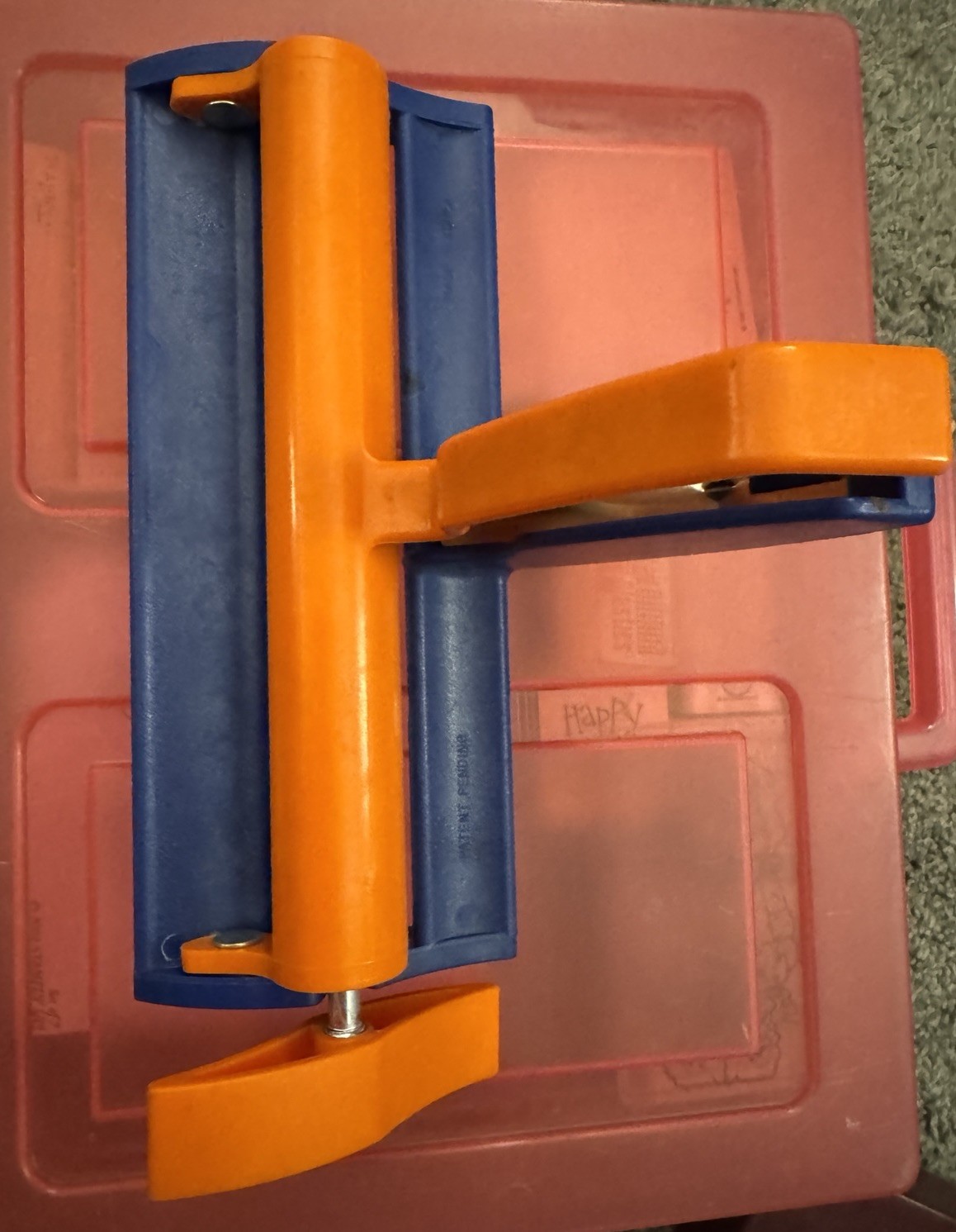 Blue and Orange Scrapbooking Paper Crimper Tool