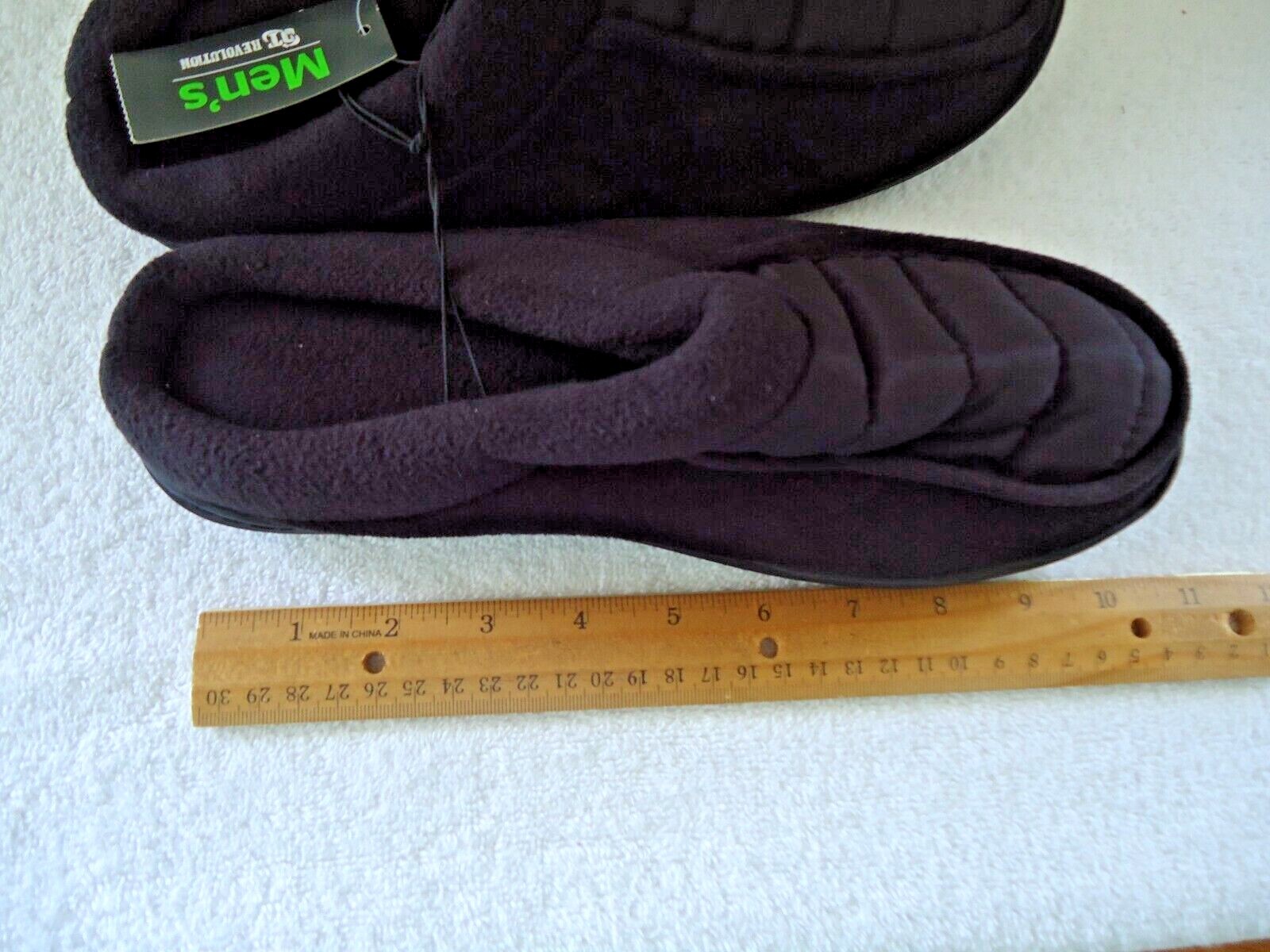 " NWT " Mens OT Revolution Size M (10-11) Black House Slippers " GREAT GIFT ITEM