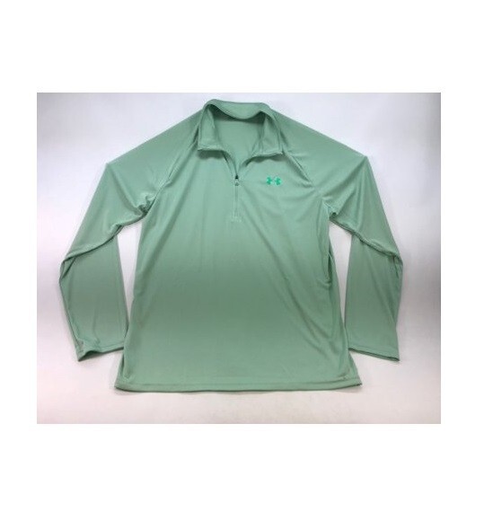 NWT Under Armour Men's Tech 2.0 1/4 Zip Green Long-Sleeve T-Shirt Size L C919