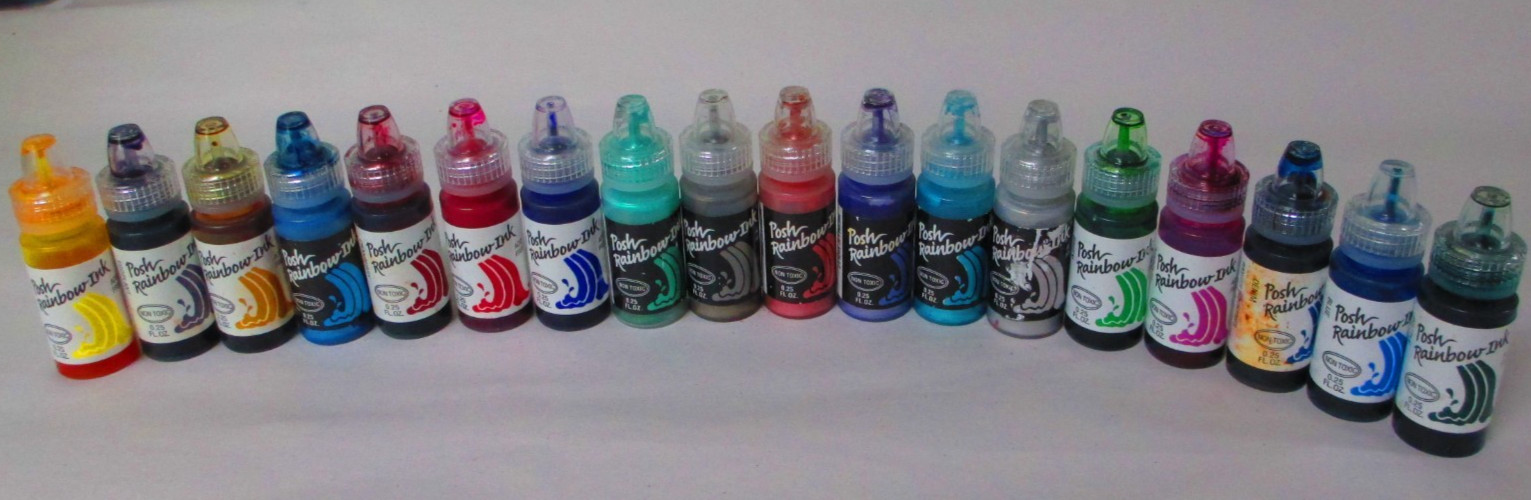 Posh Impressions Inkabilities Dee Gruenig 18 Rainbow Inks by Ranger
