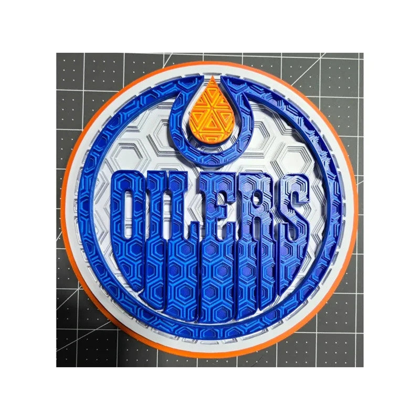 Edmonton Oilers Wall Art Or Display 3D printed Dimensional Mosaic