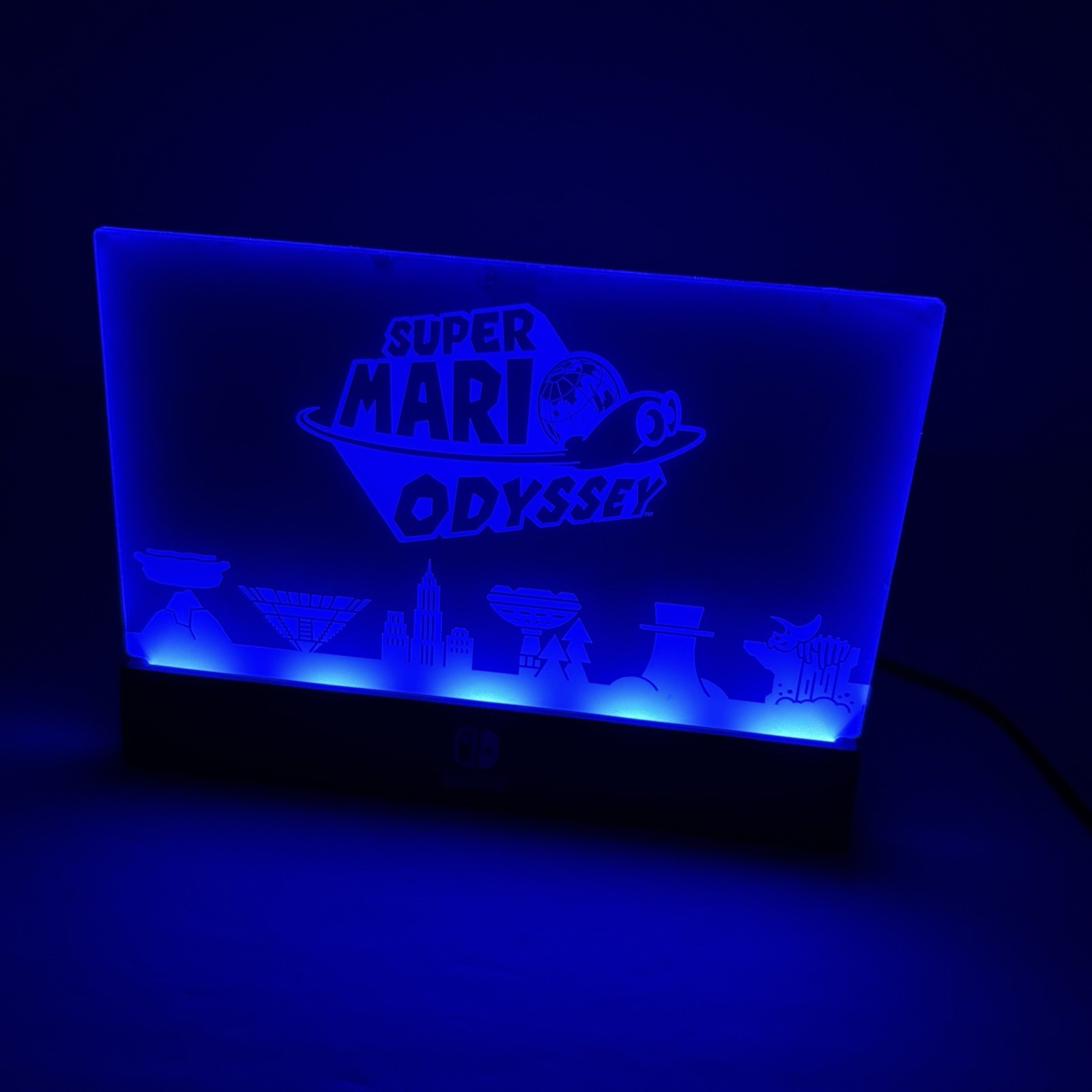 Nintendo Switch Dock Shield Mario Light Up Tested Works