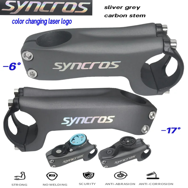 Carbon Road Mountain Bike Stems Angle -6/-17 Degree Handlebar Stem 31.8x70-130MM